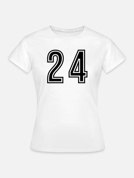 24 Zahl symbol - Frauen T-Shirt - Weiß