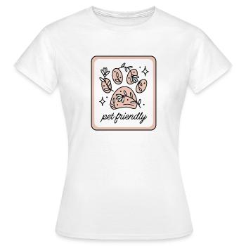 Pet friendly - Women's T-Shirt - white - Front - AI Model Female 172 dark (172cm)