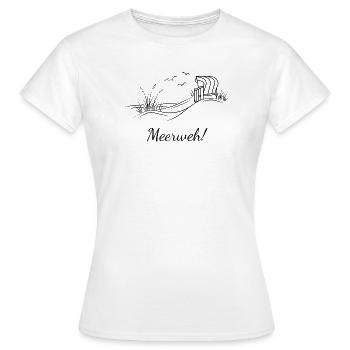 Meerweh! - Frauen T-Shirt - Weiß - Vorne - AI Model Female 172 dark (172cm)