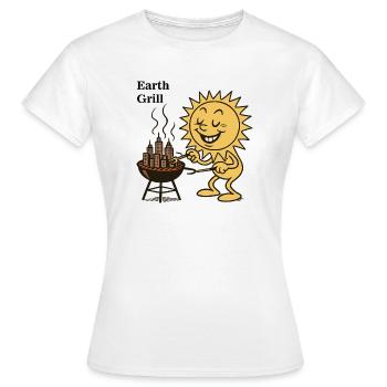 Soleil Barbecue Urbain - T-shirt Femme - blanc - Devant - AI Model Female 172 dark (172cm)