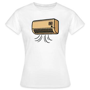 AC rétro cartoon avec pattes - T-shirt Femme - blanc - Devant - AI Model Female 172 dark (172cm)