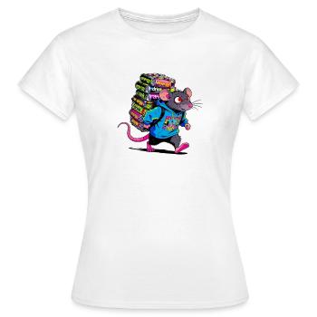 Le Rat - T-shirt Femme - blanc - Devant - AI Model Female 172 dark (172cm)