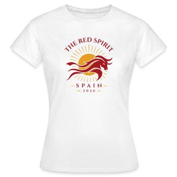 Red Spirit Spain 2026 Sun Horse - Women's T-Shirt - white - Front - AI Model Female 172 dark (172cm)
