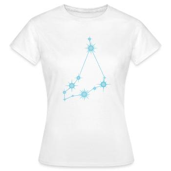 Constellation de l’Étoile du Capricorne Signe du zodiaque Bleu - T-shirt Femme - blanc - Devant - AI Model Female 172 dark (172cm)