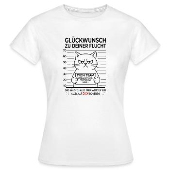 Lustiges Abschiedsgeschenk Kollegen - Frauen T-Shirt - Weiß - Vorne - AI Model Female 172 dark (172cm)