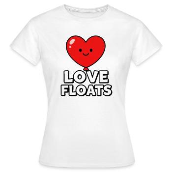 Graphique de mascotte en forme de cœur des chars d’amour - T-shirt Femme - blanc - Devant - AI Model Female 172 dark (172cm)