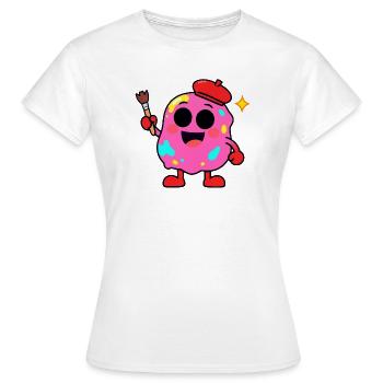 Artiste de Donuts Pop Palette - T-shirt Femme - blanc - Devant - AI Model Female 172 dark (172cm)
