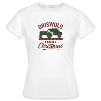 Tracteur de Noël de la famille Griswold - T-shirt Femme - blanc - Devant - AI Model Female 172 dark (172cm)