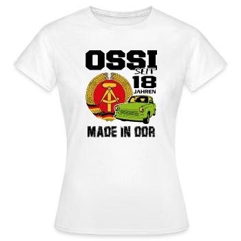 Geburtstag DDR Ossi Ost Produkt 18 Jahre - Frauen T-Shirt - Weiß - Vorne - AI Model Female 172 dark (172cm)