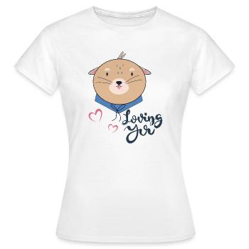 Nounours - T-shirt Femme - blanc - Devant - AI Model Female 172 dark (172cm)
