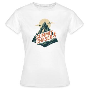 Trail Running - Poursuiveur de sommet - T-shirt Femme - blanc - Devant - AI Model Female 172 dark (172cm)