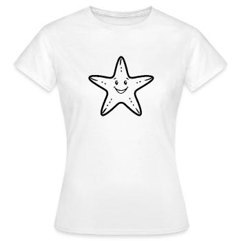 Étoile de mer - T-shirt Femme - blanc - Devant - AI Model Female 172 dark (172cm)