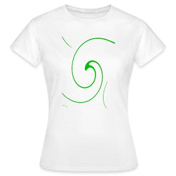 Neon spiral on black - Women's T-Shirt - white - Front - AI Model Female 172 dark (172cm)