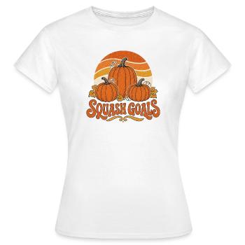 Squash Goals Autumn Pumpkin Trio - Women's T-Shirt - white - Front - AI Model Female 172 dark (172cm)