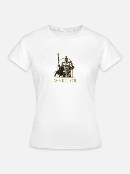Spartaner Krieger Speer Gold Design - Frauen T-Shirt - Weiß