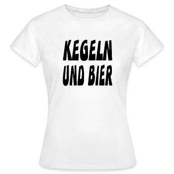 Kegeln - Frauen T-Shirt - Weiß - Vorne - AI Model Female 172 dark (172cm)