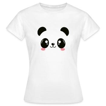 Cute Kawaii Style Panda T-Shirt - Women's T-Shirt - white - Front - AI Model Female 172 dark (172cm)