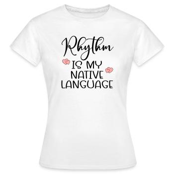 Langage de la danse rythmique - T-shirt Femme - blanc - Devant - AI Model Female 172 dark (172cm)