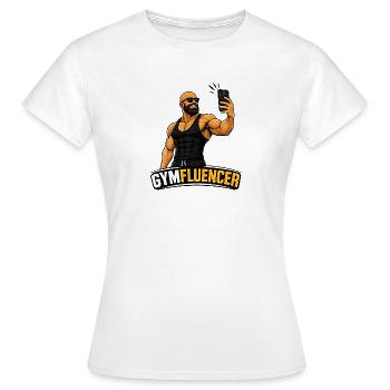 Gymfluencer – Bête Selfie – Édition Barbe - T-shirt Femme - blanc - Devant - AI Model Female 172 dark (172cm)