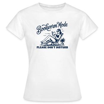 Bookworm Mode Don't Disturb Retro Reading - Women's T-Shirt - white - Front - AI Model Female 172 dark (172cm)