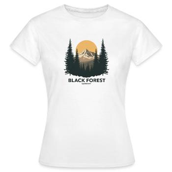 Insigne du patrimoine de la Forêt-Noire de Schwarzwald - T-shirt Femme - blanc - Devant - AI Model Female 172 dark (172cm)