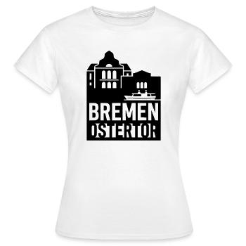 bremen ostertor - Frauen T-Shirt - Weiß - Vorne - AI Model Female 172 dark (172cm)