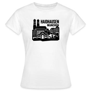 München Skyline Haidhausen - Frauen T-Shirt - Weiß - Vorne - AI Model Female 172 dark (172cm)