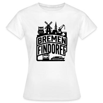 Brême Findorff – Maison & District - T-shirt Femme - blanc - Devant - AI Model Female 172 dark (172cm)