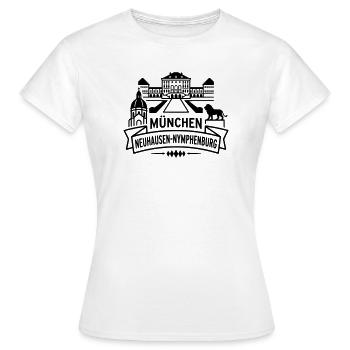 München Neuhausen Nymphenburg - Frauen T-Shirt - Weiß - Vorne - AI Model Female 172 dark (172cm)