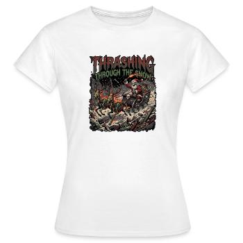 Le Père Noël du Heavy Metal - T-shirt Femme - blanc - Devant - AI Model Female 172 dark (172cm)