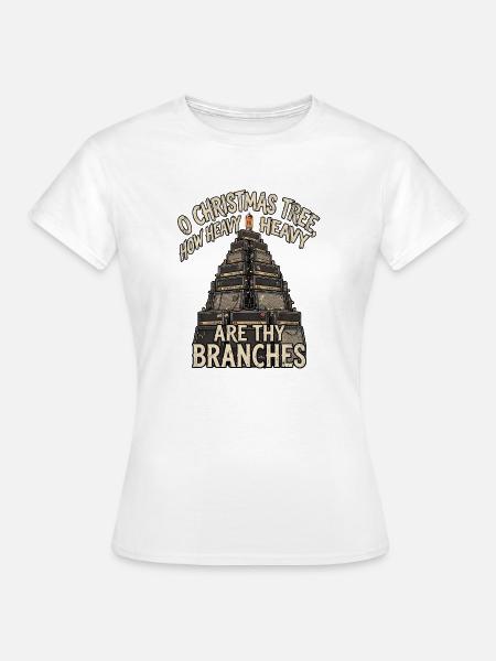 Heavy Metal Christmas Tree - Frauen T-Shirt - Weiß