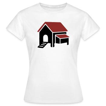 Chicken coop farm icon - Women's T-Shirt - white - Front - AI Model Female 172 dark (172cm)
