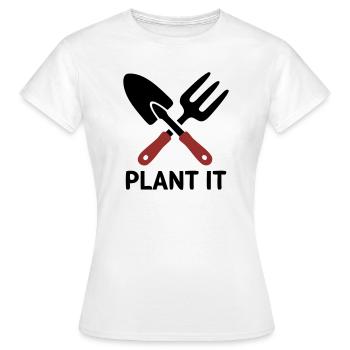 Garden Tool Plant It Logo - Women's T-Shirt - white - Front - AI Model Female 172 dark (172cm)