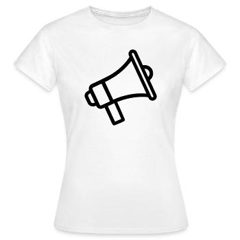 mégaphone - T-shirt Femme - blanc - Devant - AI Model Female 172 dark (172cm)
