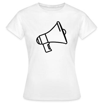 mégaphone - T-shirt Femme - blanc - Devant - AI Model Female 172 dark (172cm)