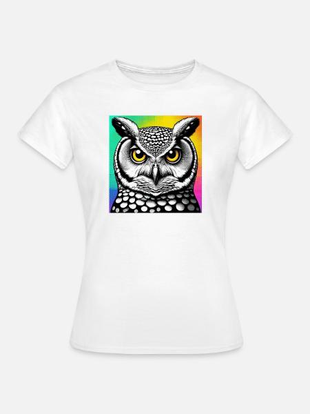 Eule - Frauen T-Shirt - Weiß