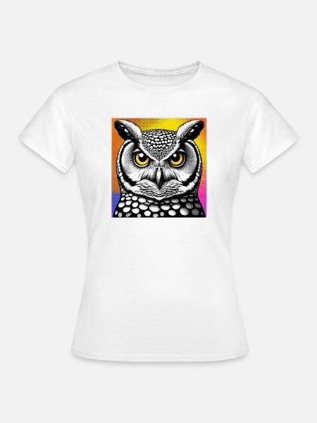 Eule - Frauen T-Shirt - Weiß
