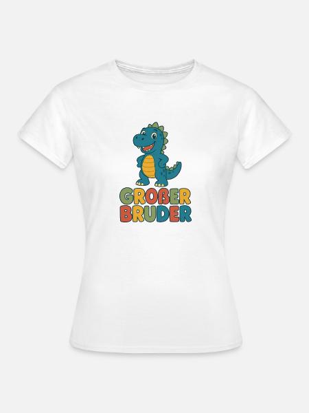 Dinosaurier Großer Bruder - Frauen T-Shirt - Weiß