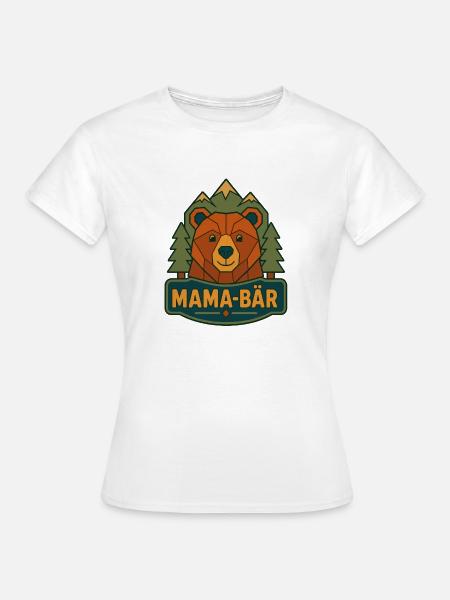 Mama Bär Berg Wildnis - Frauen T-Shirt - Weiß