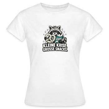 Kleine Krise, große Snacks - Frauen T-Shirt - Weiß - Vorne - AI Model Female 172 dark (172cm)