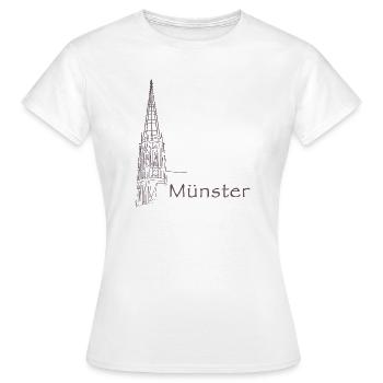 Münster Lambertikirche - Frauen T-Shirt - Weiß - Vorne - AI Model Female 172 dark (172cm)