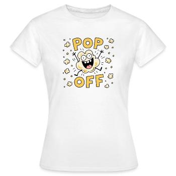 Popcorn drôle - T-shirt Femme - blanc - Devant - AI Model Female 172 dark (172cm)