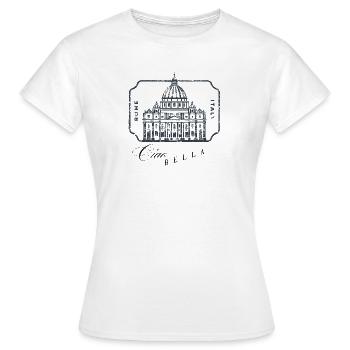 Rome Basilica Stamp Art - Women's T-Shirt - white - Front - AI Model Female 172 dark (172cm)