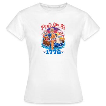 Célébrer comme en 1776 – Thomas Jefferson, 4 juillet - T-shirt Femme - blanc - Devant - AI Model Female 172 dark (172cm)