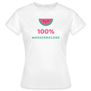 100% Wassermelone - Frauen T-Shirt - Weiß - Vorne - AI Model Female 172 dark (172cm)
