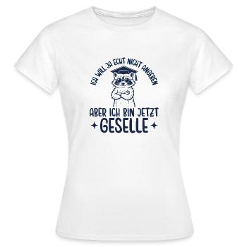 Geselle Will ja nicht angeben Ausbildung bestanden - Frauen T-Shirt - Weiß - Vorne - AI Model Female 172 dark (172cm)