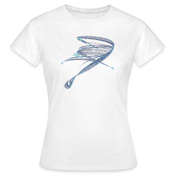 The Secret Railway – Chaos Theory - Women's T-Shirt - white - Front - AI Model Female 172 dark (172cm)