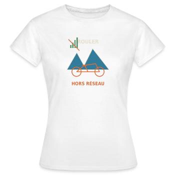 Rouler hors réseau - T-shirt Femme - blanc - Devant - AI Model Female 172 dark (172cm)