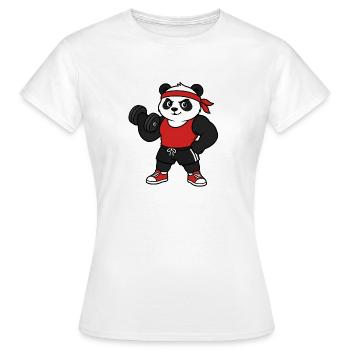 Gym Panda - T-shirt Femme - blanc - Devant - AI Model Female 172 dark (172cm)
