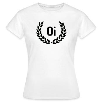 Contour de la couronne de laurier vert - T-shirt Femme - blanc - Devant - AI Model Female 172 dark (172cm)